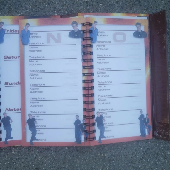 Vintage 2000 NSYNC 3-Fold Organizer Notepad, Diary & Address Book sealed - Picture 6 of 6